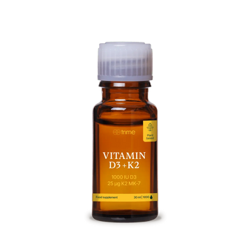 Vitamin D3 + K2, 1000 IU D3 / 25μg K2-MK7